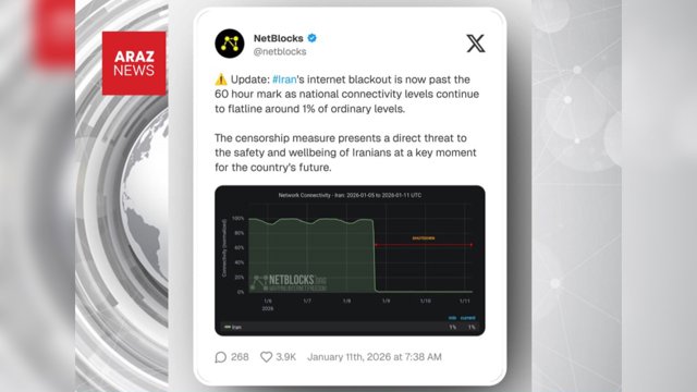  نت‌بلاکس: «قطعی اینترنت در ایران از مرز ۶۰ ساعت گذشت»                    