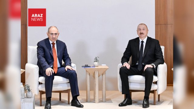 دیدار الهام علی‌اف و نیکول پاشینیان در ابوظبی