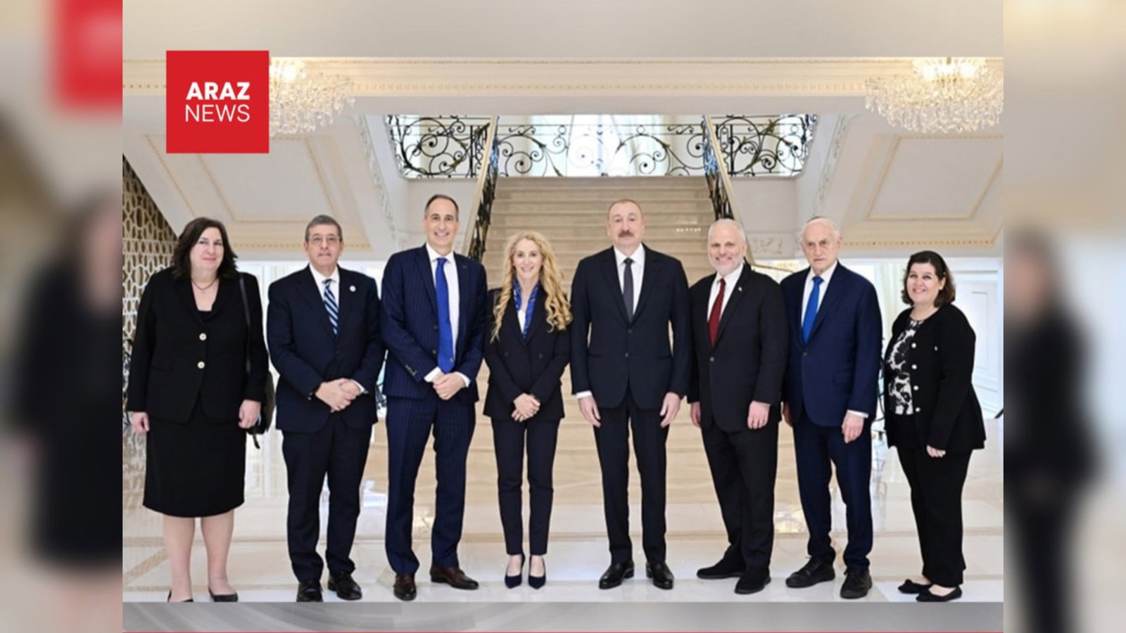   رئیس‌جمهور آذربایجان هیأت سازمان‌های یهودی آمریکا را به حضور پذیرفت           