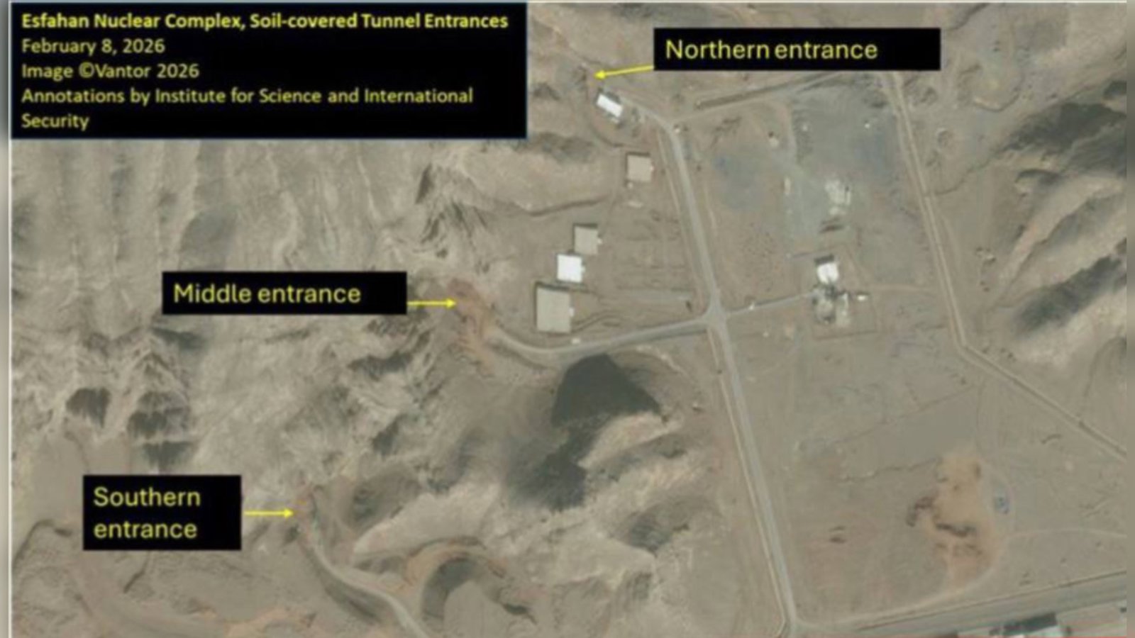   دفن کامل ورودی‌های مجموعه تونلی هسته‌ای اصفهان