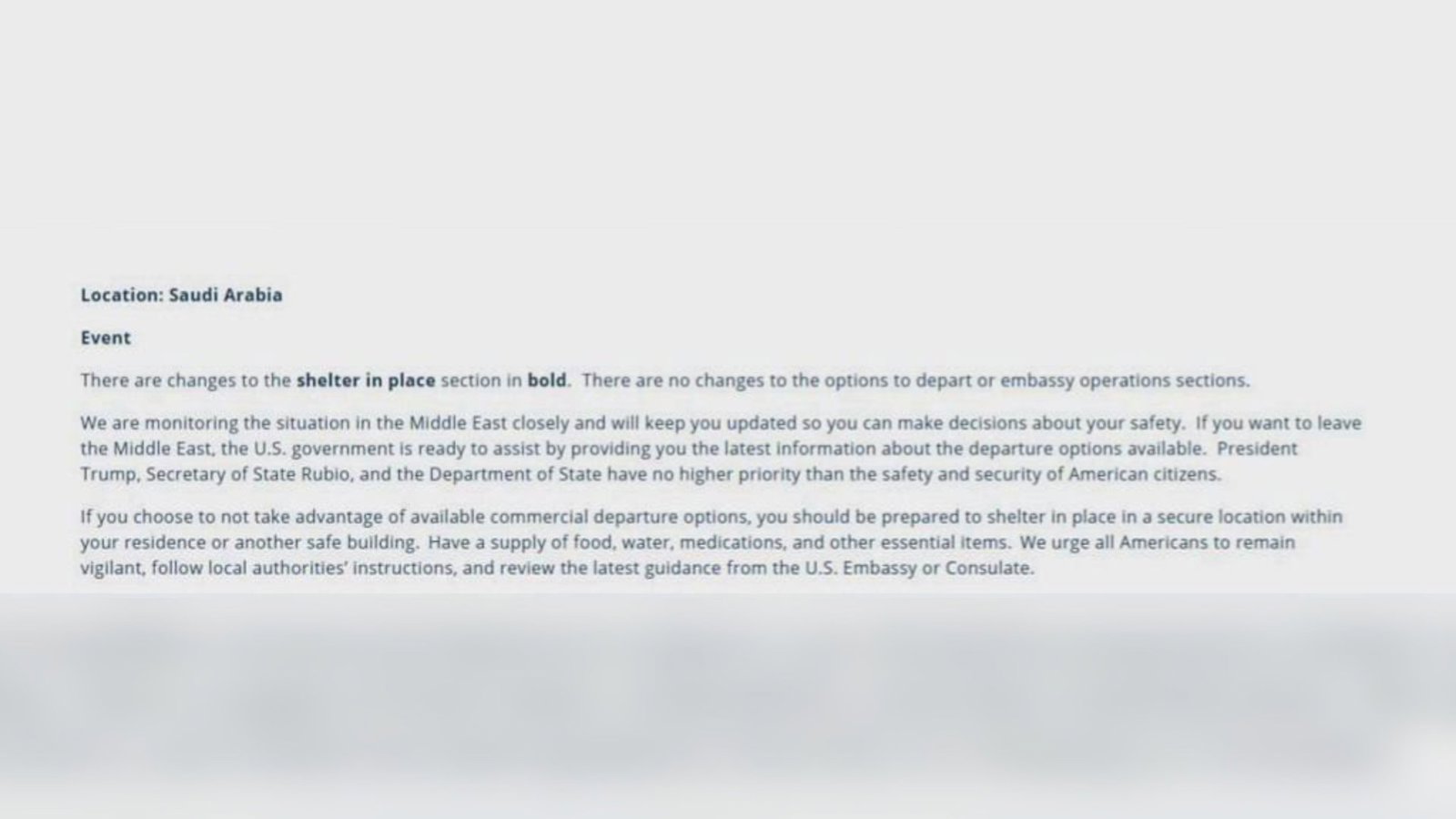  سفارت آمریکا در ریاض از شهروندان آمریکایی در عربستان خواست در محل امن بمانند        