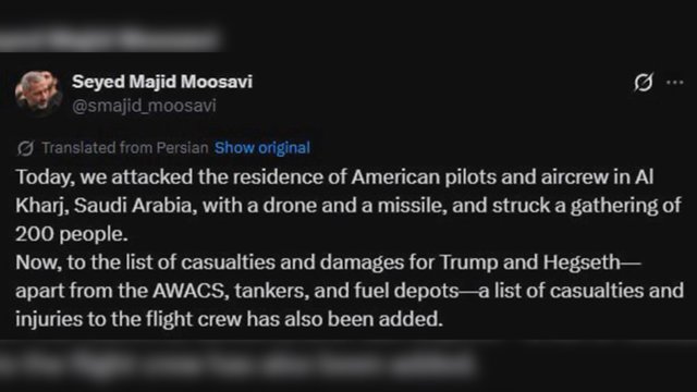  موسوی: سپاه مدعی حمله به محل اقامت خلبانان آمریکایی در عربستان شد   