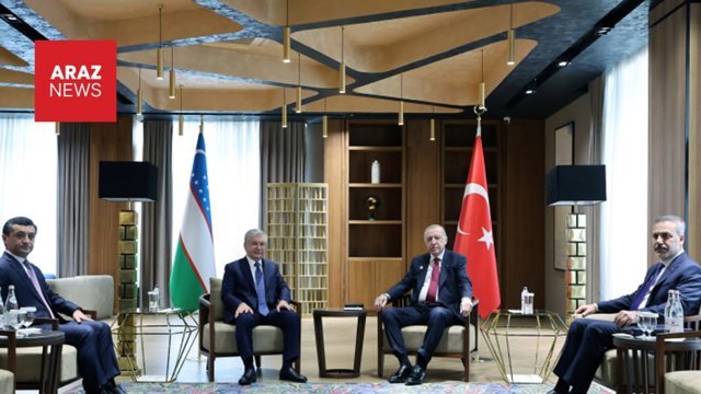   اردوغان با رئیس‌جمهور ازبکستان دیدار کرد