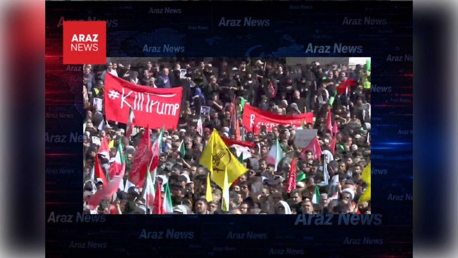 شعار قتل ترامپ بالای سر جنازه خامنه‌ای؛ مردم در فقر و تندروها مذاکره با قاتل رهبرشان را خیانت می‌نامند