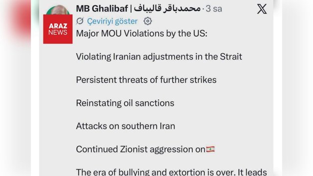 قالیباف: آمریکا تفاهم‌نامه را نقض کرده است