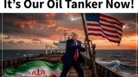 It's Our Oil Tanker Now!؛ ترامپ با تصاویر ساختگی هوش مصنوعی به تهدید ایران ادامه می‌دهد