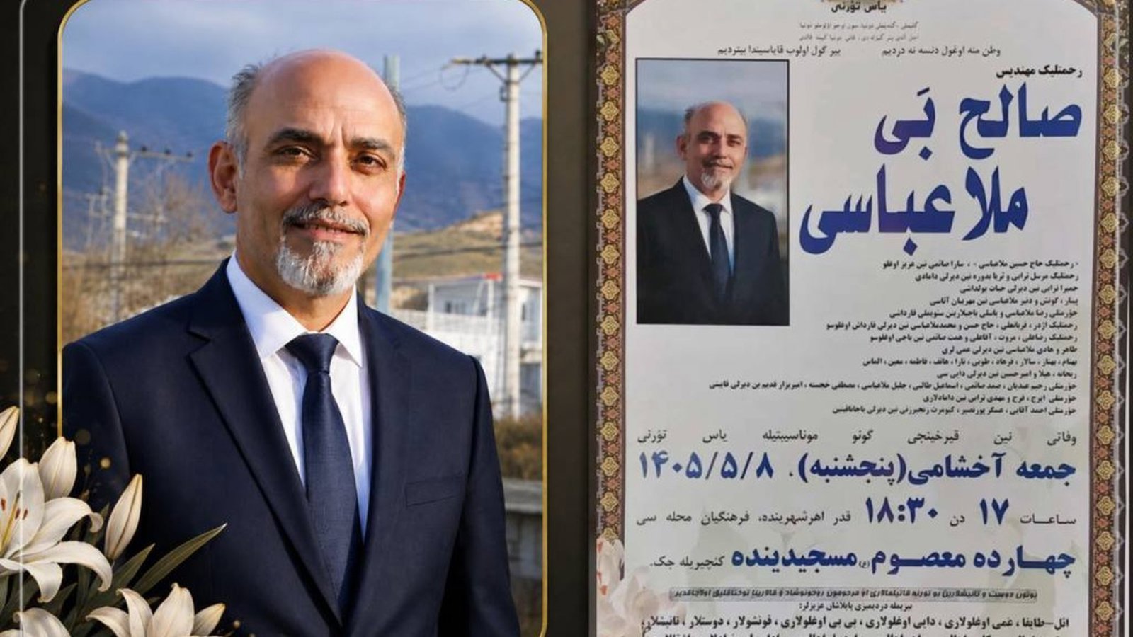 Azərbaycanlı türk milli fəalı mühəndis Saleh Müllaabbasinin qırxı Əhərdə keçiriləcək