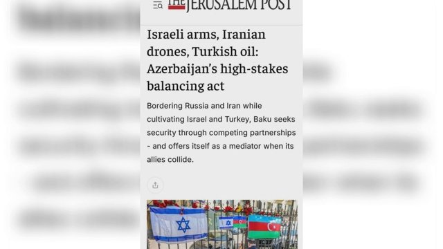 Azərbaycanlı tədqiqatçı Media Line-a: Azərbaycan-İsrail hərbi əməkdaşlığı tarixin ən yüksək səviyyəsindədir