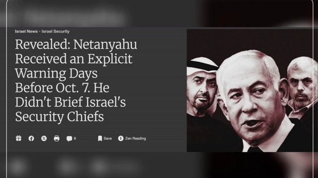 Haaretz-in raportu: BƏƏ prezidentinin 7 oktyabrdan on gün öncə Netanyahuya xəbərdarlığı