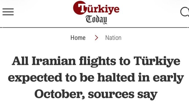 İran aviaşirkətlərinin Türkiyəyə uçuşlarının tamamilə dayandırılması ehtimal olunur