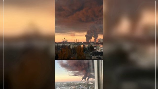 Ukraynadan Rusiyanın neft sənayesinə yeni zərbə: Novokuybışevsk neft emalı zavodu alovlara bürünüb