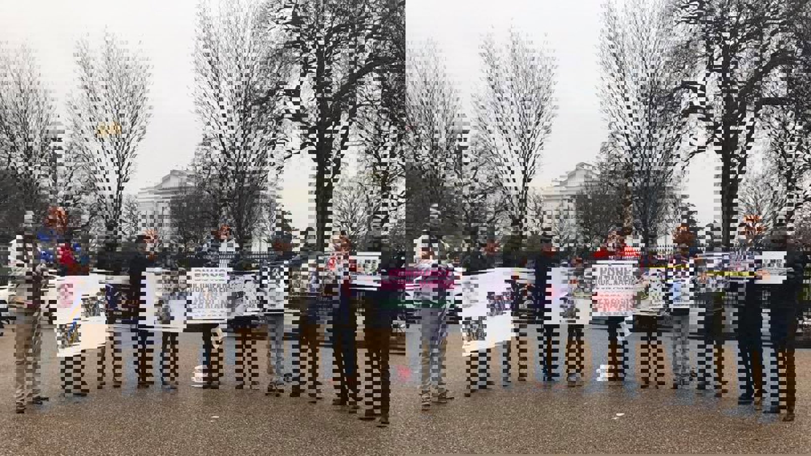 دومین تحصن فعالین ملی مقابل کاخ سفید در حمایت از مرتضی مرادپور و زندانیان سیاسی آزربایجانی