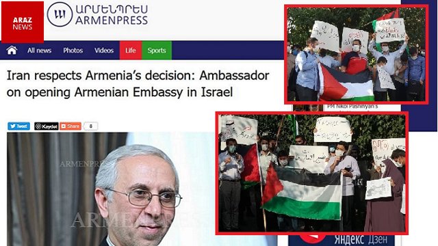 اعتراض رژیم ایران به امارات و چشم پوشی بر ارمنستان در زمینه رابطه با اسرائیل