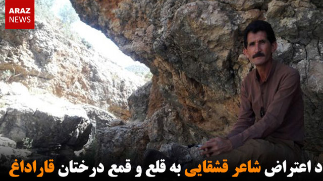 فریاد اعتراض شاعر قشقایی به قلع و قمع درختان قاراداغ