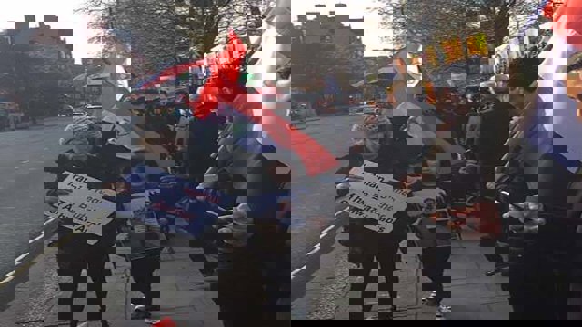 تظاهرات و اعلام همبستگی با مردم مظلوم الأحواز مقابل پارلمان اروپا در بروكسل