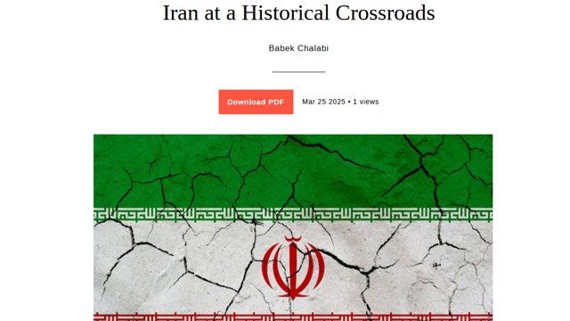 یادداشت تحلیلی بابک چلبی با عنوان 