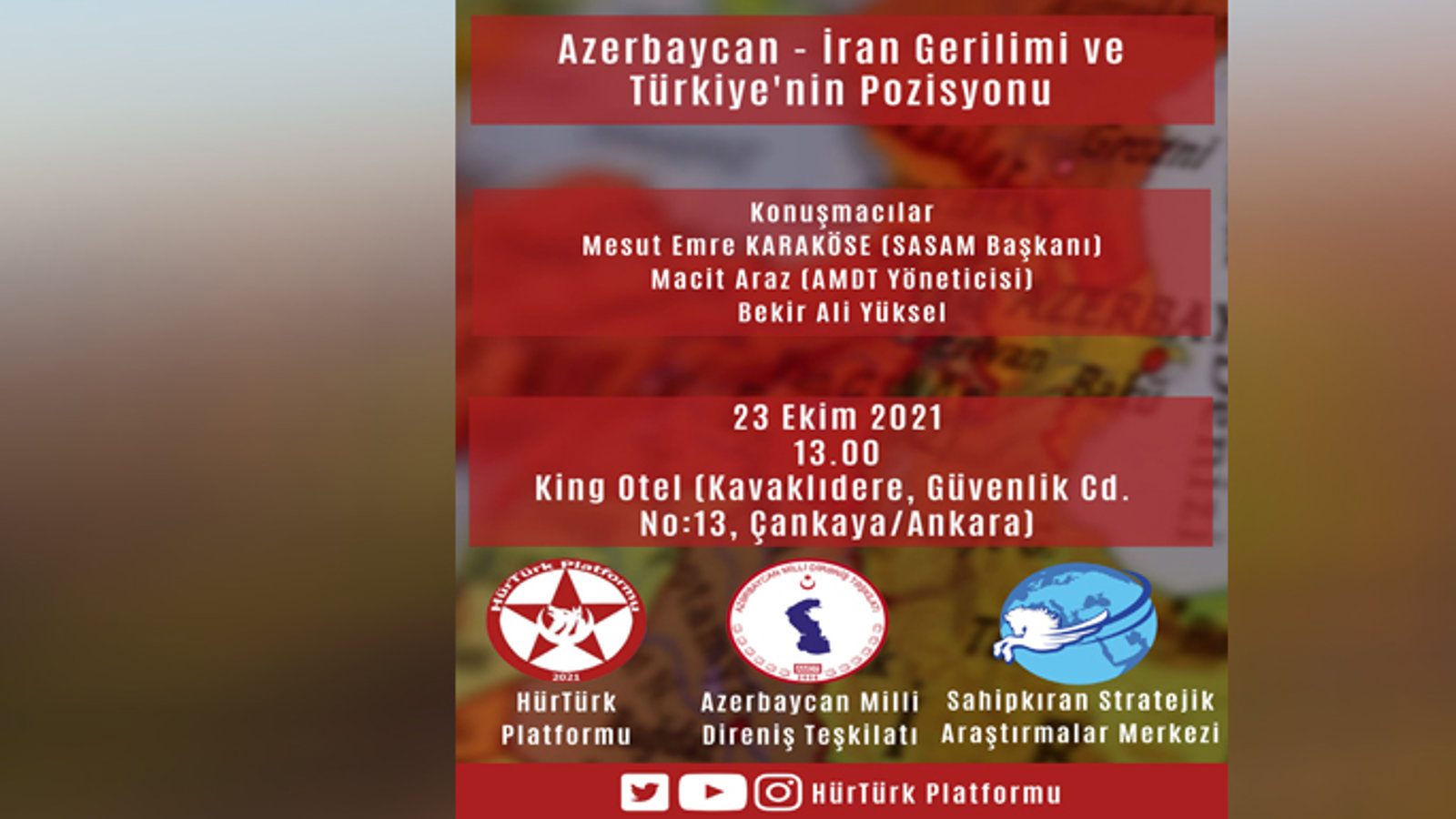 کنفرانس «تنش بین آزربایجان و ایران و موضع ترکیه» در آنکارا برگزار می‌شود