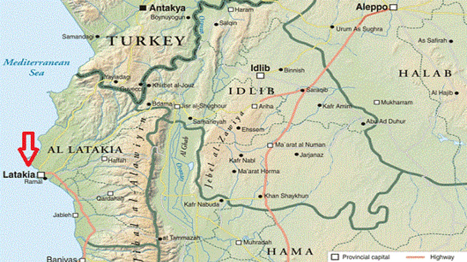 نیروهای دولتی سوریه مناطقی استراتژیک را در استان لاذقیه از دست دادند