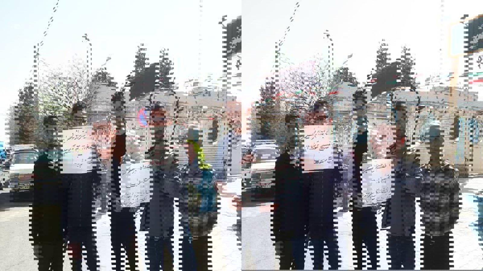 تجمع زنبوردان مقابل فرمانداری مشکین شهر(خیاو)