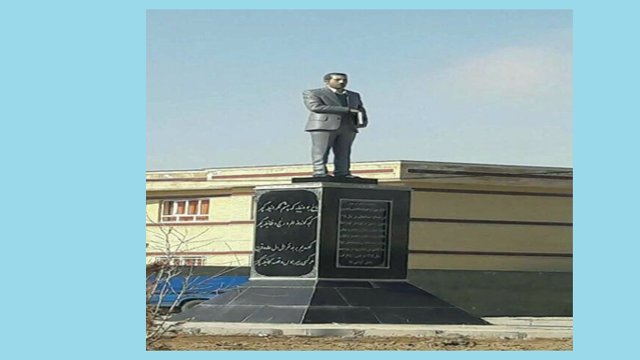 تندیس شاعر تورک در همدان نصب شد (تصویر)
