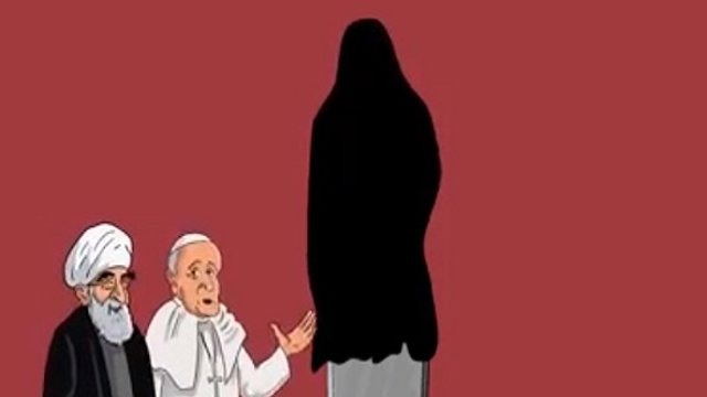 انیمیشن ''گوندوز آقایف'' هنرمند آزربایجانی در خصوص سفر روحانی به ''واتیکان و رم''