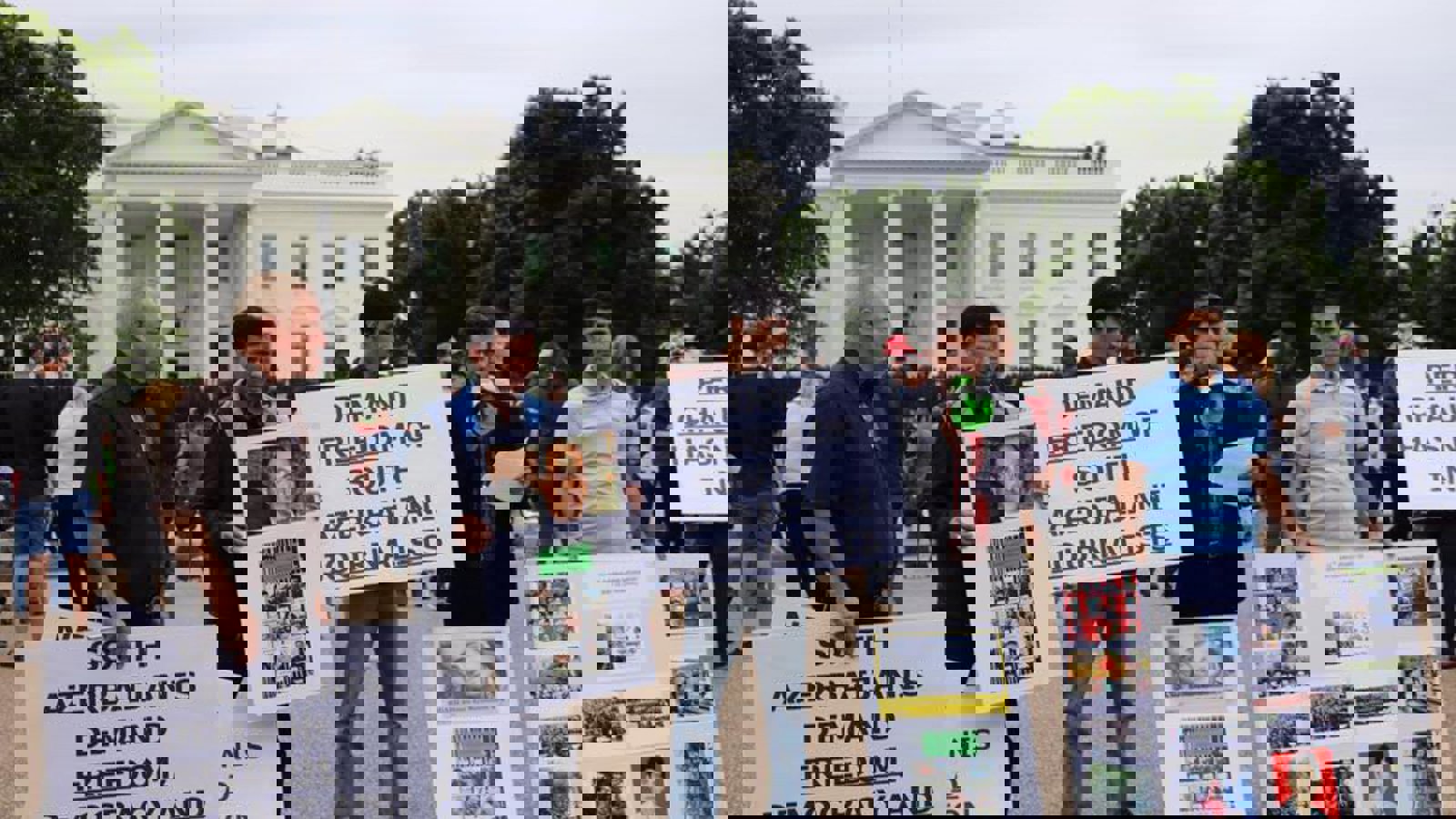 تجمع فعالین حرکت ملی آزربایجان در مقابل کاخ سفید به مناسبت قیام یک خرداد١٣٨۵ -تصاویر