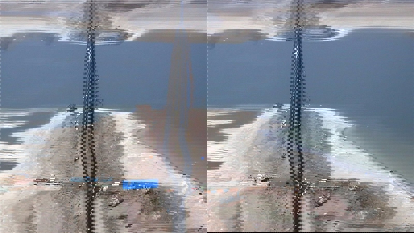 پل میانگذر دریاچه اورمیه سدی در میان دریاچه