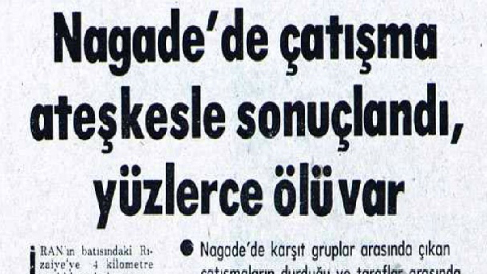 کشتار مردم نقده (سولدوز) در اوایل انقلاب به روایت روزنامه ی "ملیت" ترکیه- بابک شاهد