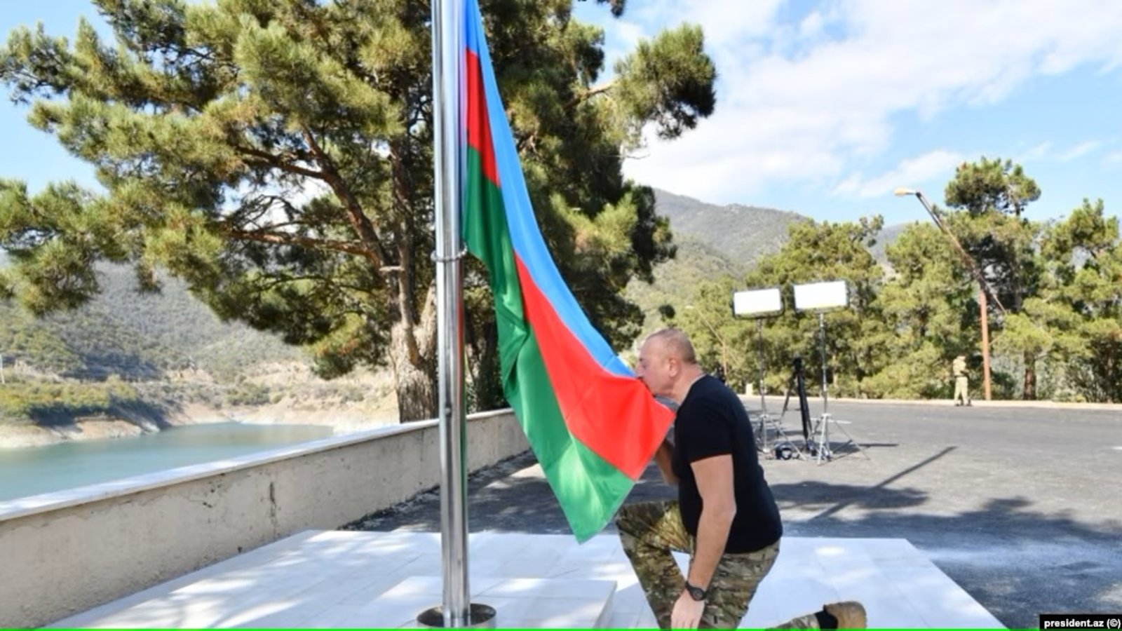 حضور رئیس‌جمهوری آزربایجان در قاراباغ