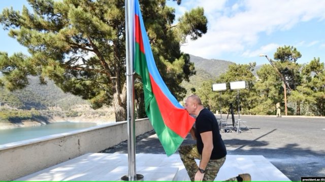 حضور رئیس‌جمهوری آزربایجان در قاراباغ