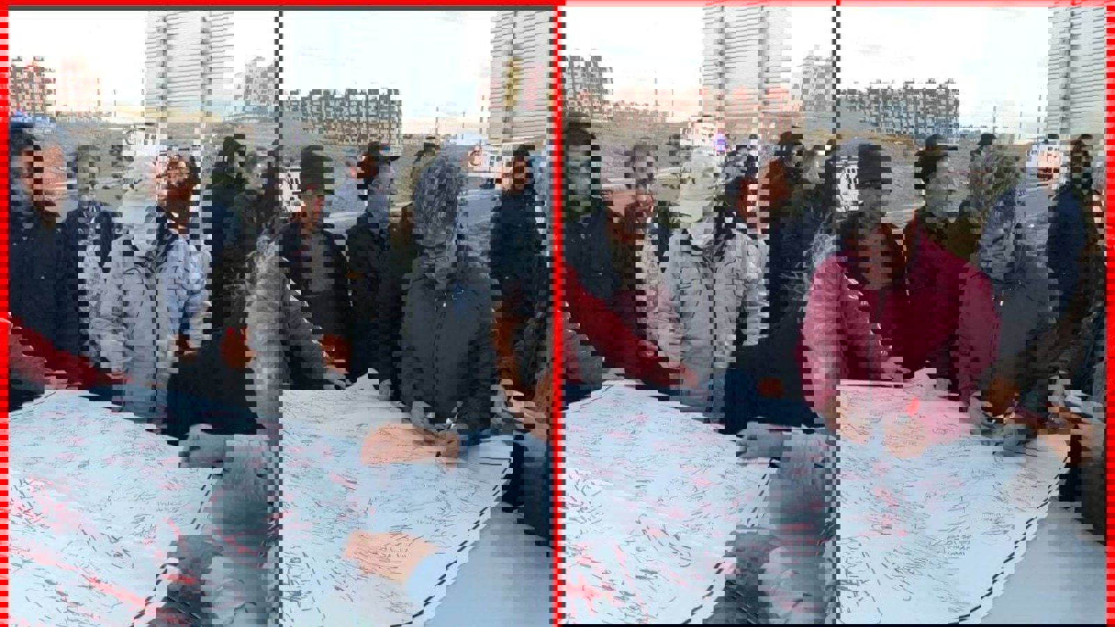  امضای طومار توسط اهالی شهر جدید سهند در اعتراض به اتوبان تبریز _سهند