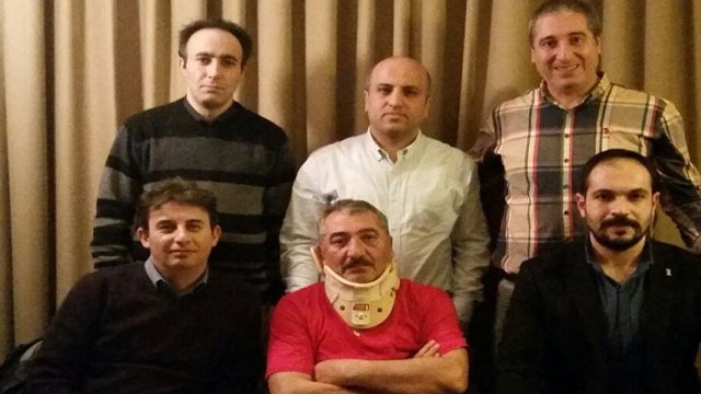 عیادت جمعی از فعالین ملی با رستم بهرودی شاعر شهیر آزربایجان در آنکارا + تصاویر