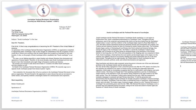 بابک چلبیانلی طی نامه ای به ترامپ: آزربایجان جنوبی ایران نیست حساب مردم آزربایجان جنوبی را از ایران جدا کنید