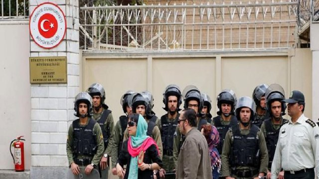 تدابیر شدید امنیتی اطراف سفارت تورکیه در تهران