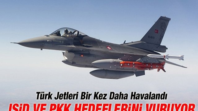 بمباران مواضع تروریستهای پ.ک.ک و داعش توسط جنگنده های ارتش ترکیه