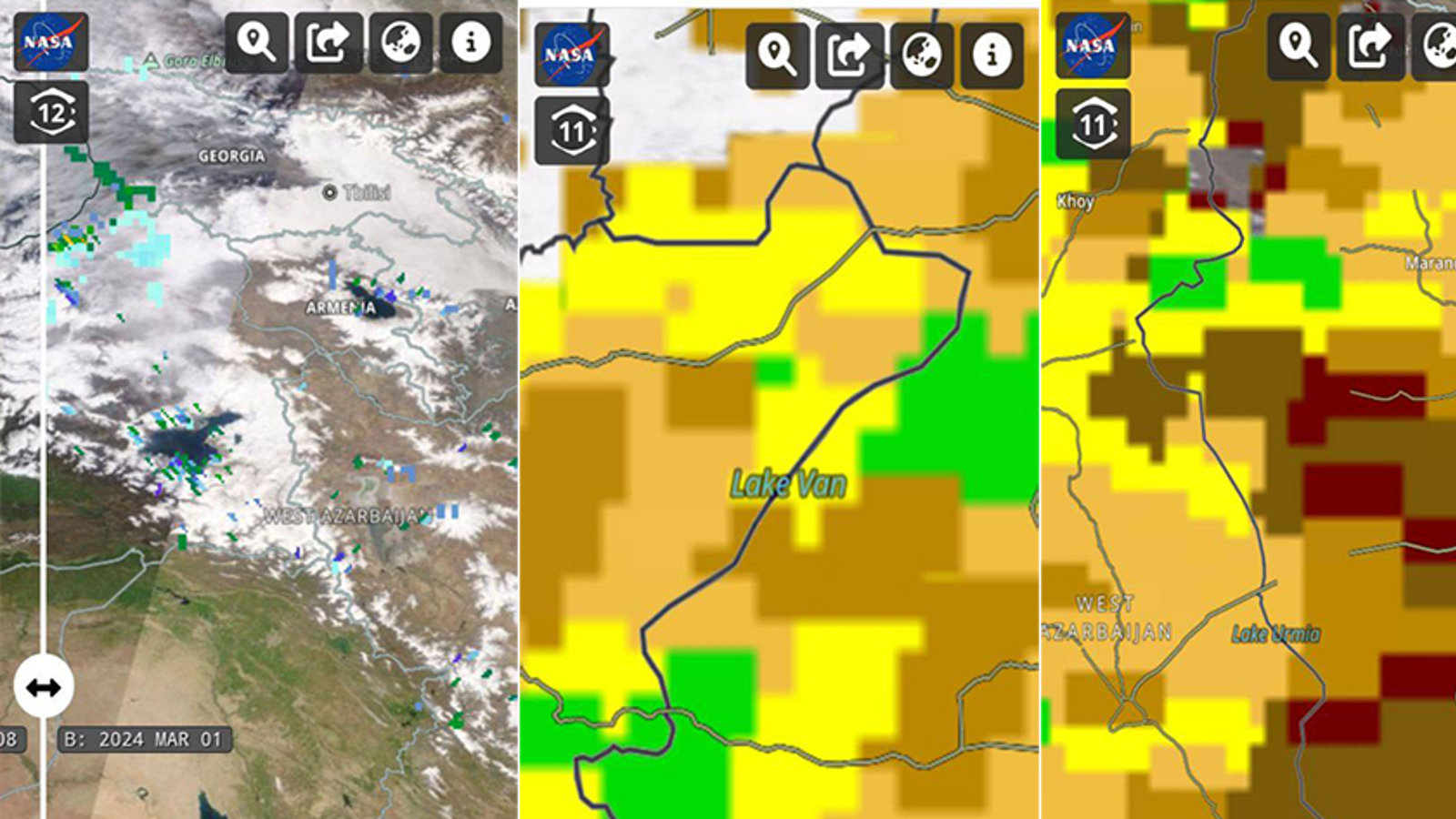 تجزیه ابرها و بارش بسیار کم دریاچه اورمیه