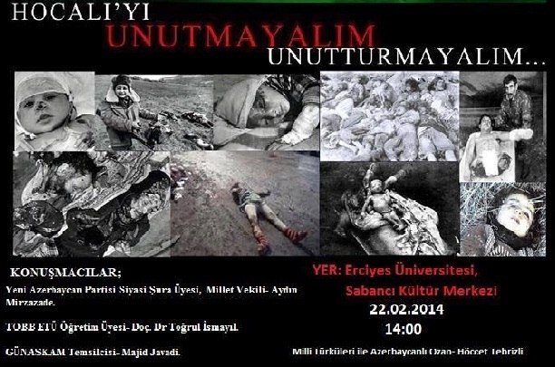 گزارش “آرازنیوز” از برگزاری کنفرانسی با موضوع قتل عام “خوجالی” در دانشگاه “اَرجییئس” ترکیه و سخنرانی آقای “مجید جوادی”