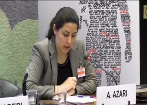 سخنرانی عذرا آذری با موضوع « زنان و حق تحصیل در ایران»