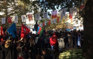 برگزاری راهپیمایی ضدنژادپرستی در حمایت از آزربایجان جنوبی در ۱۰ شهر ترکیه + تصاویر