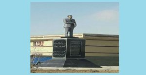 تندیس شاعر تورک در همدان نصب شد (تصویر)