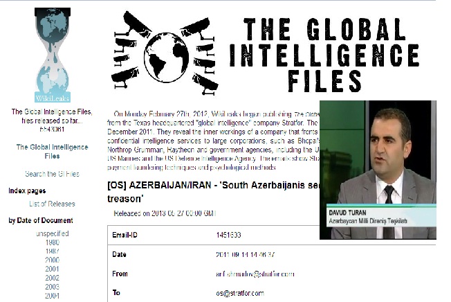 انتشار گزارشی از سوی سایت “ویکی لیکس” در خصوص “داوود توران” دبیر تشکیلات مقاومت ملی آزربایجان
