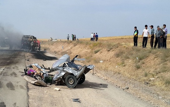 ۴ سرنشین پژو در تصادف خونین محور زنجان در آتش سوختند