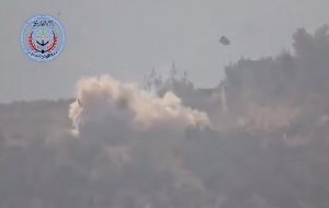 تورکمانان سوریه یک هلیکوپتر روسیه را ساقط کردند+ویدئو