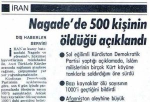 انقلاب ایران و کشتار تُرکان در غرب آزربایجان به روایت آرشیو روزنامه ی ملیت ترکیه-...