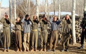 ۸ تروریست پ ک ک تسلیم نیروهای امنیتی ترکیه شدند