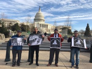 تحصن چند تن از فعالین ملی مقابل کنگره آمریکا در حمایت از مرتضی مرادپور-تصاویر