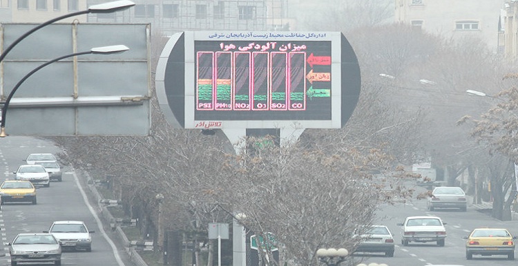 ادامه وضعیت آلودگی هوای تبریز