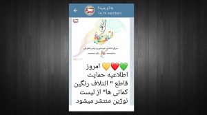 حمایت آشکار کانال تلگرامی رسمی پژاک از لیست نوژین