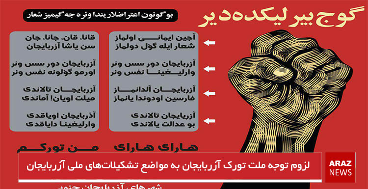 لزوم توجه ملت تورک آزربایجان به مواضع تشکیلات‌های ملی آزربایجان