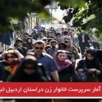 بیشترین آمار سرپرست خانوار زن دراستان اردبیل ثبت شده است